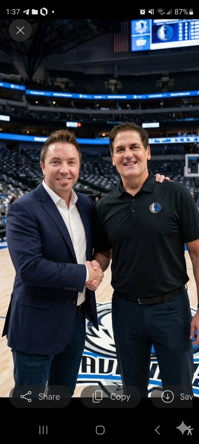 Nicholas Fordham with Mark Cuban